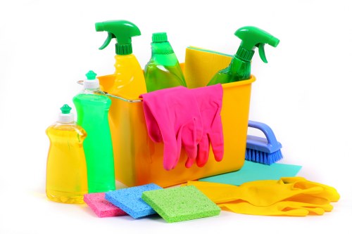 Technician treating delicate upholstery during sofa cleaning